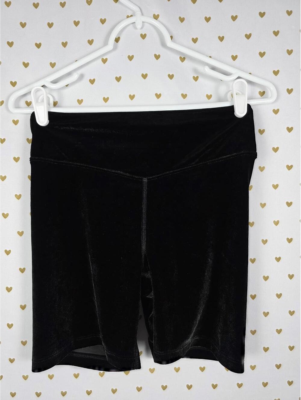 Victorias secret PINK Rare VELVET BIKE SHORTS Black SMALL